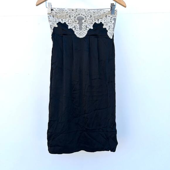 Magali Pascal Y2K 90s Going Out Staples Tube Top Lace Satin Cami Dress Coquette - Picture 2 of 8